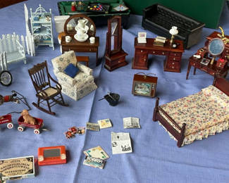 Lot 65: Doll House Furniture And Miniatures
