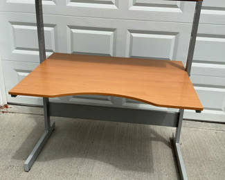 Lot 99: Metal and  Desk Wood