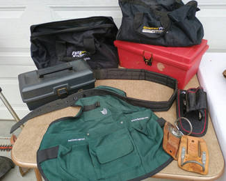 Lot 27: Tool boxes, bags, and accessories