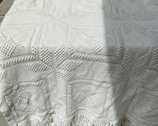 Lot 85: Antique Crocheted Twin Bedspread