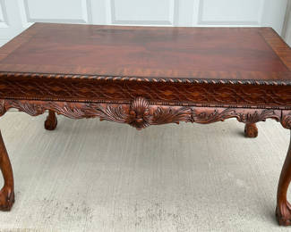 Lot 95: Beautiful Wood Carved Legs Square Table