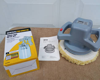 Lot 37: Auto spray gun and polisher