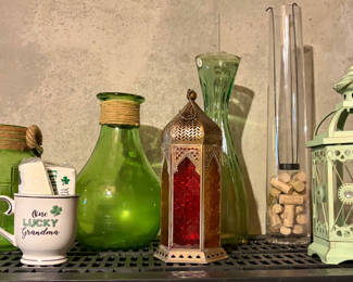 Lot 90: Green Glass, Lanterns