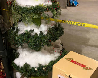 Lot 77: Christmas Display, Tree Topper and Garland