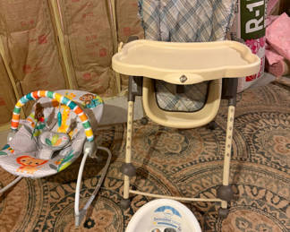 Lot 38: Baby lot … high chair, booster seat, more