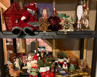 Lot 79: Large 2 shelf Christmas lot