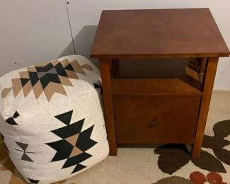 Lot 29: Night Stand and Hassock