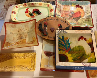 Lot 57: Glass and Ceramic Platters, Trays etc