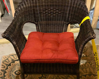 Lot 31: Wicker Chair with Cushion