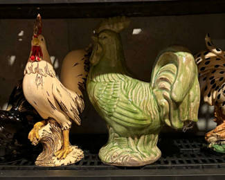 Lot 26: 4 Ceramic Roosters