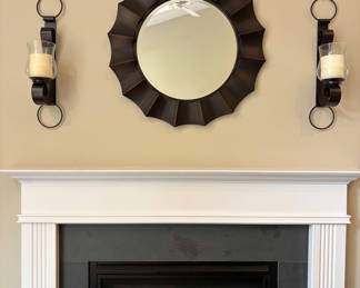 Lot 9: Mirror and 2 Sconces 
