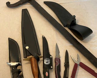 Lot 106: Collection of Bladed Weapons and Folding Knives