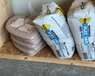 Lot 118: Concrete Leaf Steppers And New Play Sand