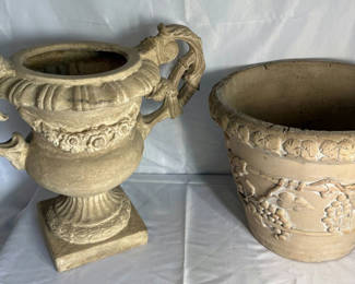 Lot 8: Decorative Urn And A Planter