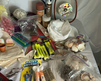 Lot 141: Arts and Crafts Supplies, Shells, etc.