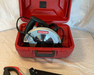 Lot 109: Craftsman Skill Saw And Husky Hand Saw