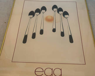 Lot 132: Vintage Framed Egg Print