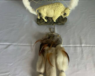Lot 142: Dreamcatcher With Resin Buffalo And Second Dreamcatcher