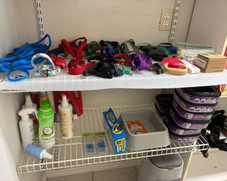 Pet leashes, collars, supplies