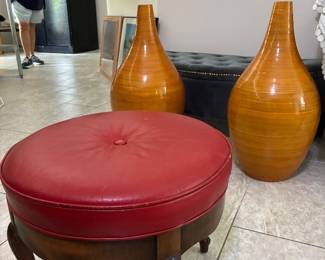 Neiman Marcus Stool and 2 bamboo bases