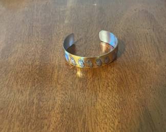 Vintage Reed and Barton OWL cuff bracelet 