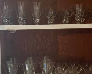 Crystal glass set, 1 of 3 sets