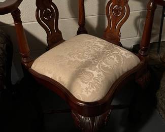 European Ornate Corner Chair
