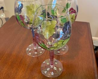 Painted wine glasses