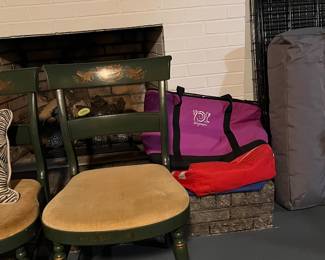 Hitchcock dining room chairs 5 total, cooler bags