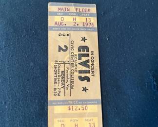 Elvis concert ticket