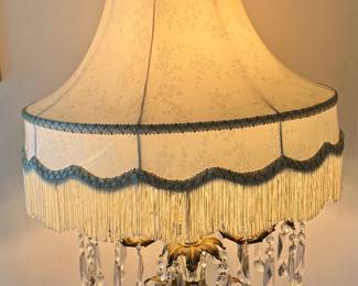 Vintage Crystal Chandelier Style Lamp 