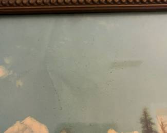 L45 - $40. Thomas Moran framed print. Has small wrinkle in the print - see photo.