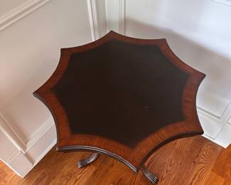 L21 - $60. Butler Furniture Company Accent Table. Measures 26" across x 27" tall. Sturdy, has a few minor surface marks on the top.