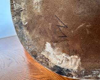L26 - $20. Grape Pot - As is. Has damage on several grape leaves. Measures 14" wide x 15" tall.