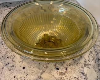 L55 - $15. Set of 2 Vintage Ribbed Mixing Bowls.