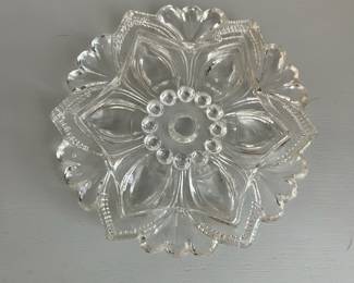 L53- $20 PAIR of Pressed Glass Drapery Tie Backs.