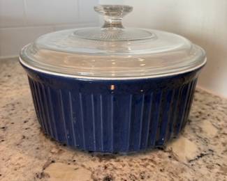 L58 - $15. CorningWare Colours 2.5 Qt. Stoneware. Microwave & Oven Safe. No Stovetop. No Broiler.