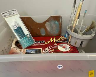 L40 - $30. Box of Art Supplies.