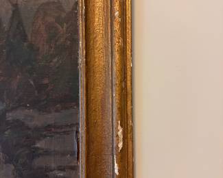 L77 - $250. 1925 Original Painting on Canvas. (Believed to be German) Framed it measures 44.5" x 35".