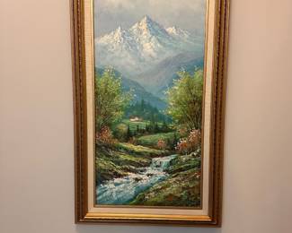 L83 - $30. Original Painting by W. ChapmanMeasures 16.5" x 28.5" framed.