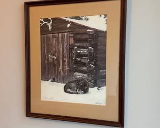 L75 - $30. Tucker Smith "Malamute" signed & numbered print. Measures 20.5" x 24".