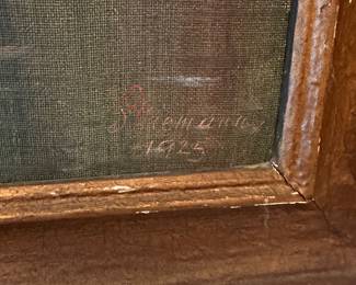 L77 - $250. 1925 Original Painting on Canvas. (Believed to be German) Framed it measures 44.5" x 35".