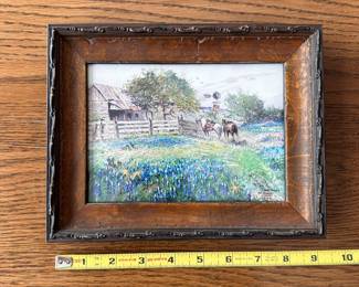 L70 - $10. Lorenzo Castaneda Framed Print. Measures 9" x 7".
