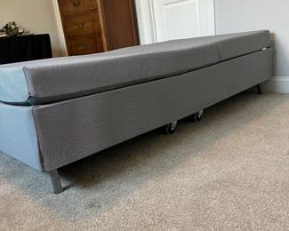 L43 - $50. Zinus Fold up twin bed. Measures 37" x 72" x 19" when opened. Stores neatly in a closet.