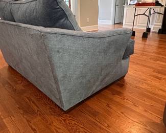 L1 - $300. Klaussner Furniture Loveseat. Asheboro, NC. Excellent condition - very clean. Measures 73" long x 45" deep x 30" tall to the back of the couch - cushions stick up another couple inches.
