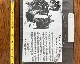 L70 - $10. Lorenzo Castaneda Framed Print. Measures 9" x 7".