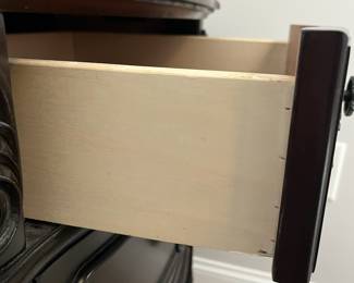 L46 - $100. PAIR of nightstands. Measures 24" x 17" x 28.5" tall. 2013 Manufacture Date. Very good condition. All drawers work as they should.