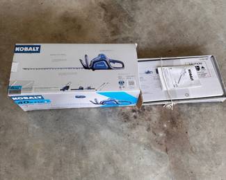 L95 - $80. Kobalt 40V Max Cordless Hedge Trimmer. Includes 1 battery & charger. 24" dual action blades.