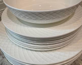 L60 - $100. Mikasa Trellis. Service for 8 - 2 bowls. Bone China. Dishwasher & Microwave Safe.