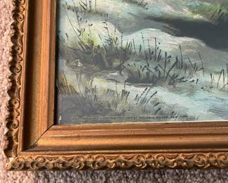 L47 - $25. Vintage Framed Print. Hallen & Weiner New York. Measures 22" x 18".